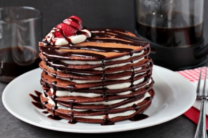 Chocolate Pancake Cake from ZoomYummy.com